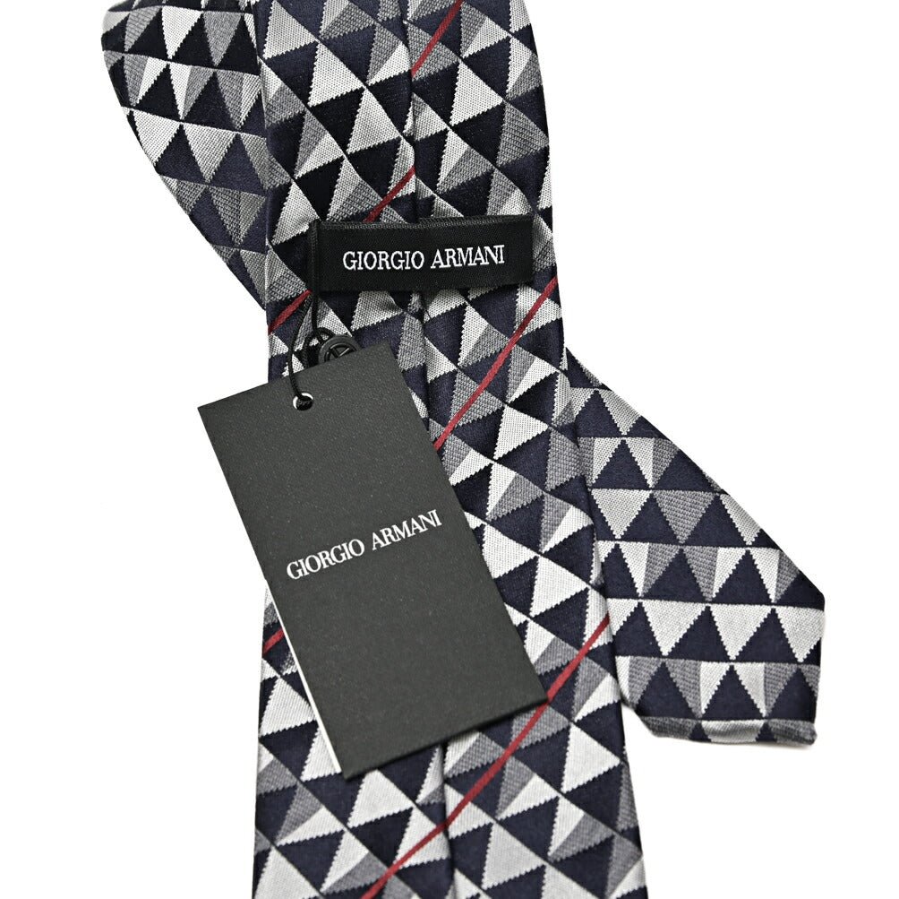 GIORGIO ARMANI ウール混シルク 幾何柄ネクタイ｜434678｜GUARDAROBA MILANO OFFICIAL STORE