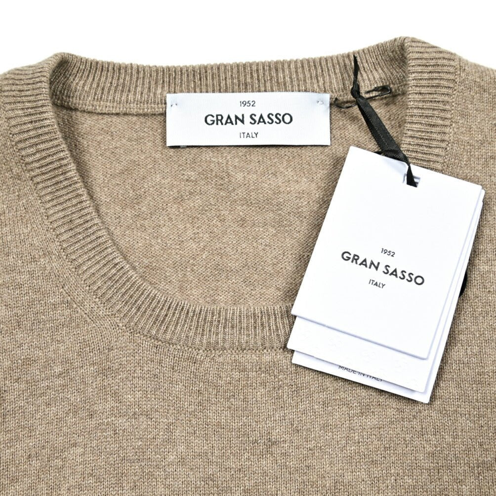 クリアランスセール｜GRAN SASSO カシミヤ100% クルーネックハイゲージニットセーター｜GUARDAROBA MILANO OFFICIAL STORE