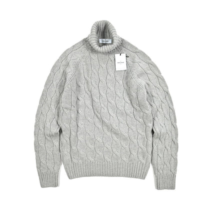 秋冬先行セール｜GRAN SASSO ヴァージンウール100% ケーブル編みタートルネックニットセーター｜415124-A-46｜GUARDAROBA MILANO OFFICIAL STORE