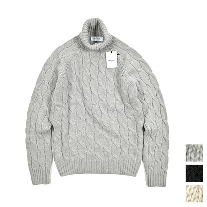 新春セール｜GRAN SASSO ヴァージンウール100% ケーブル編みタートルネックニットセーター｜415124-A-46｜GUARDAROBA MILANO OFFICIAL STORE