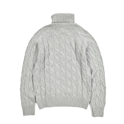 秋冬先行セール｜GRAN SASSO ヴァージンウール100% ケーブル編みタートルネックニットセーター｜415124-A-46｜GUARDAROBA MILANO OFFICIAL STORE