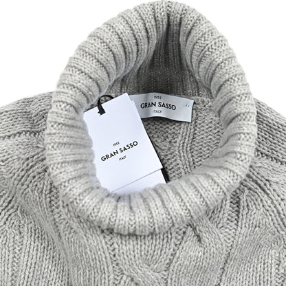 新春セール｜GRAN SASSO ヴァージンウール100% ケーブル編みタートルネックニットセーター｜415124-A-46｜GUARDAROBA MILANO OFFICIAL STORE