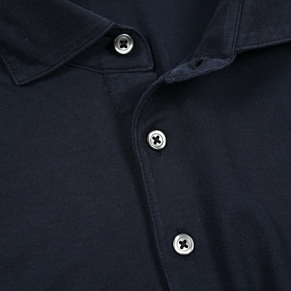 GRAN SASSO コットン100% 長袖鹿の子ポロシャツ (製品染め)｜425868｜GUARDAROBA MILANO OFFICIAL STORE