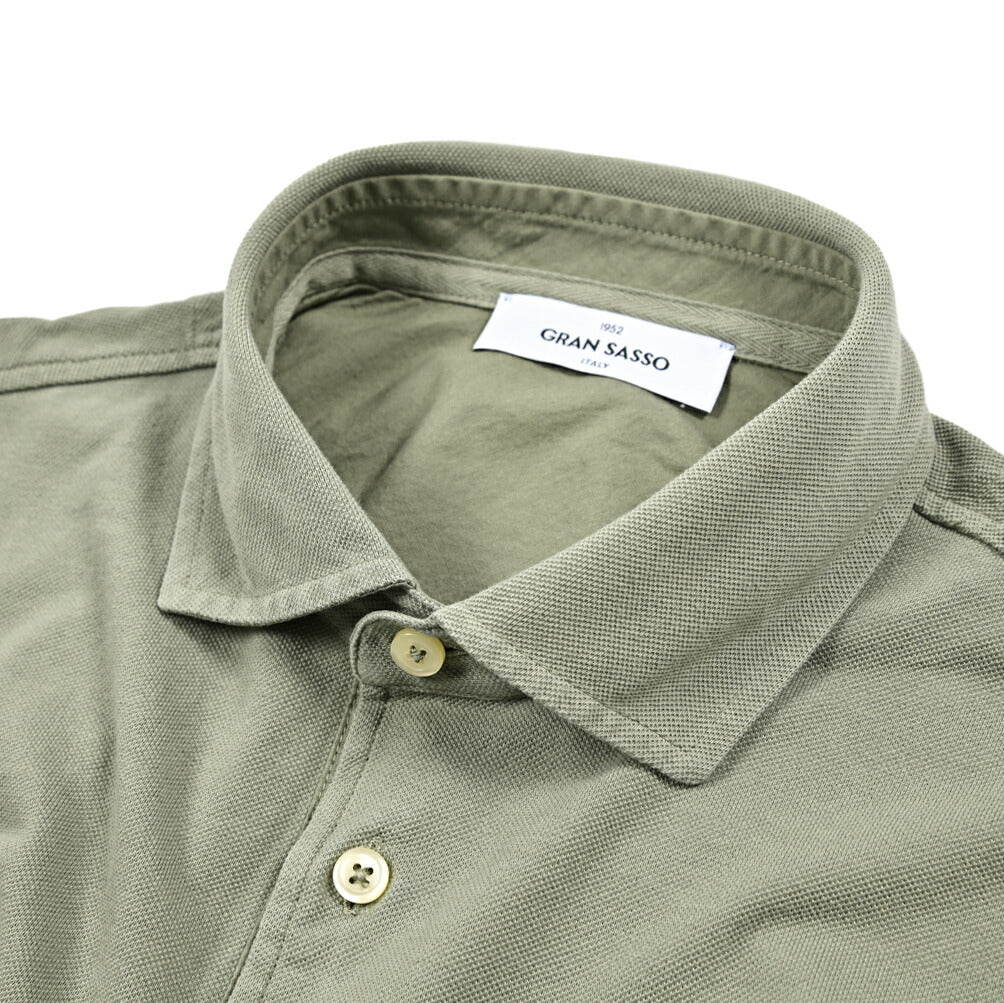 GRAN SASSO コットン100% 長袖鹿の子ポロシャツ｜425875｜GUARDAROBA MILANO OFFICIAL STORE