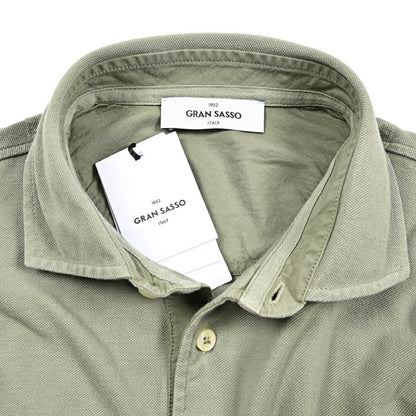 GRAN SASSO コットン100% 長袖鹿の子ポロシャツ｜425875｜GUARDAROBA MILANO OFFICIAL STORE