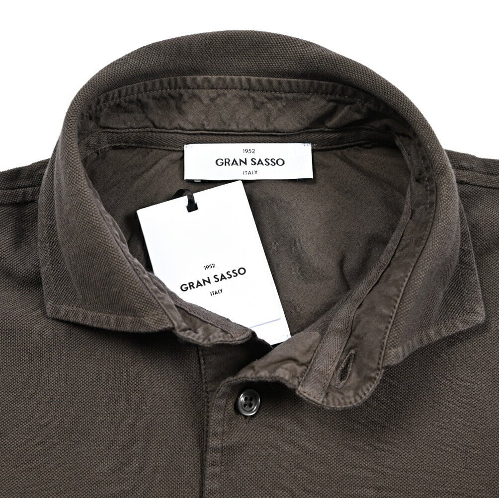 GRAN SASSO コットン100% 鹿の子ポロシャツ (製品染め)｜425890｜GUARDAROBA MILANO OFFICIAL STORE