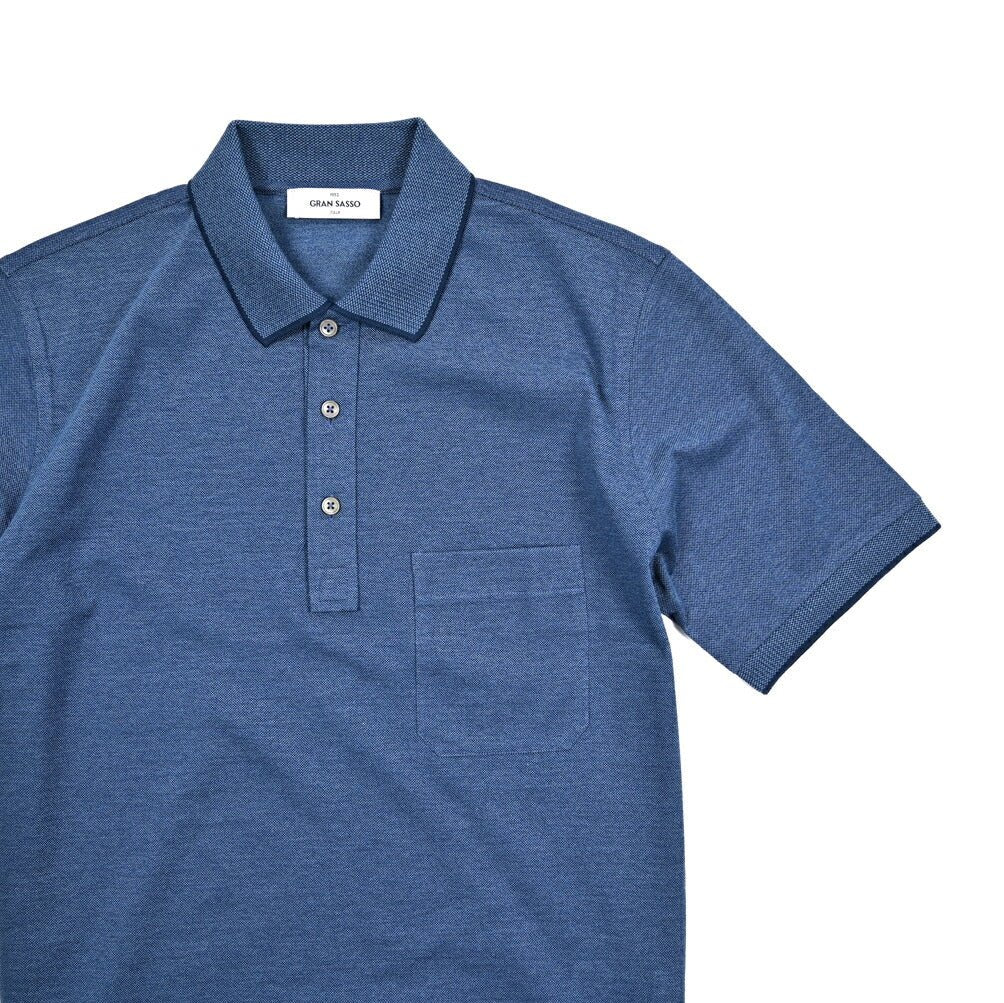 GRAN SASSO コットン100% 鹿の子ポロシャツ｜425928 - 46｜GUARDAROBA MILANO OFFICIAL STORE