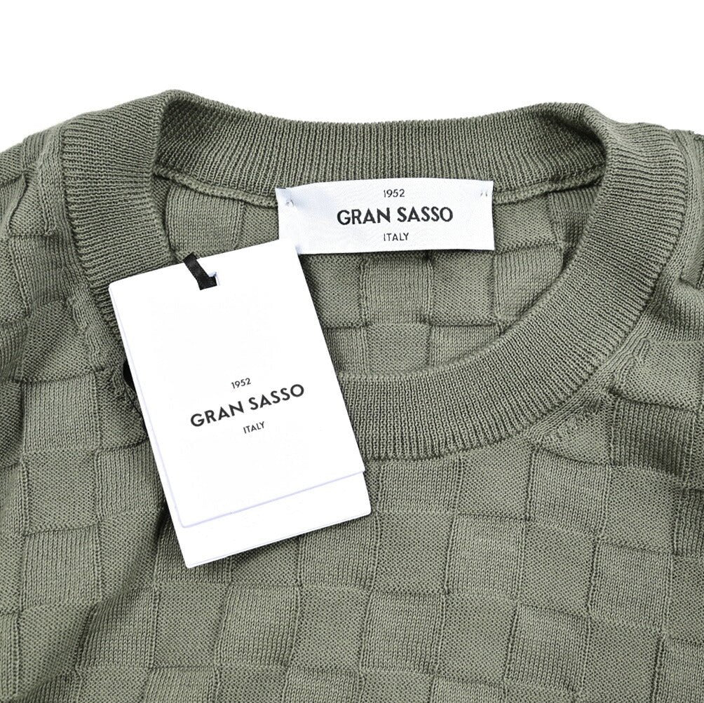 GRAN SASSO コットン100% クルーネックニットセーター｜426000 - 48｜GUARDAROBA MILANO OFFICIAL STORE