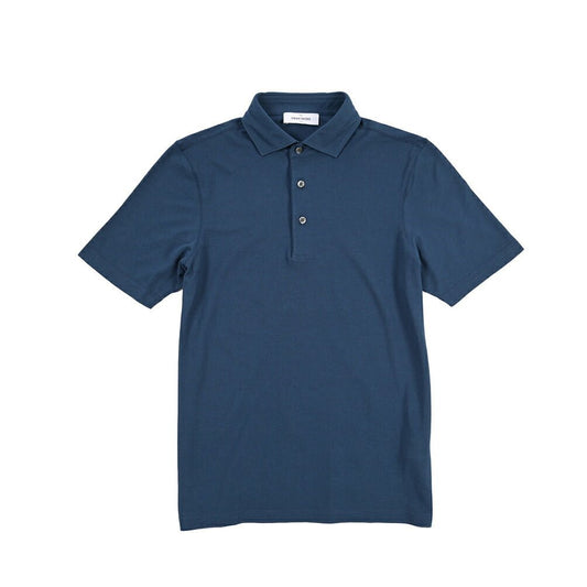 GRAN SASSO コットン100% 半袖鹿の子ポロシャツ ネイビー 48 | GUARDAROBA MILANO OFFICIAL STORE