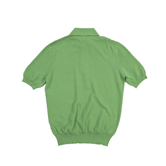 GRAN SASSO コットン100% 半袖ニットポロシャツ グリーン 48 | GUARDAROBA MILANO OFFICIAL STORE