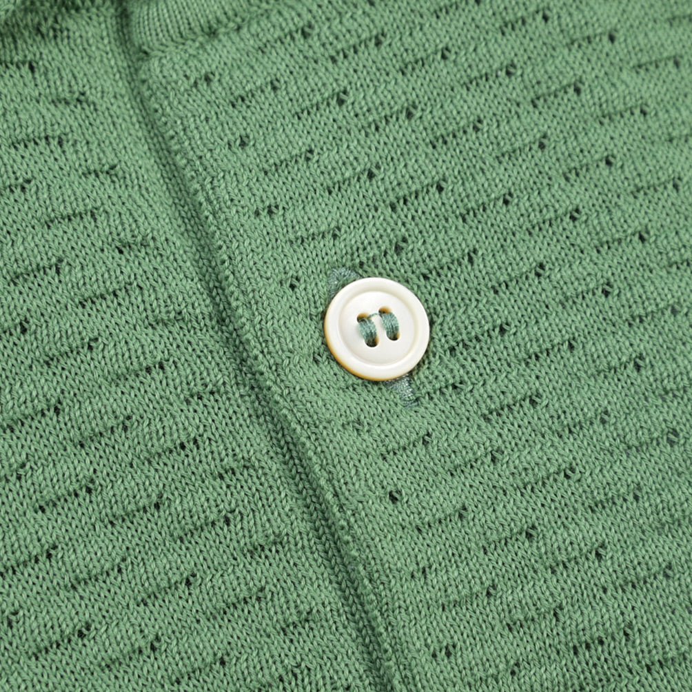 GRAN SASSO コットン100% 半袖ニットポロシャツ グリーン 50 | GUARDAROBA MILANO OFFICIAL STORE