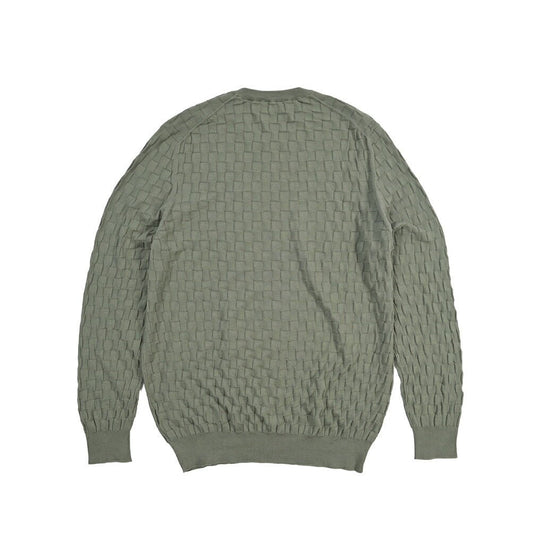 GRAN SASSO コットン100% プルオーバーハイゲージニットセーター カーキグリーン 56 | GUARDAROBA MILANO OFFICIAL STORE