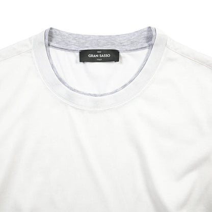 GRAN SASSO コットン100% クルーネック半袖Tシャツ ホワイト 50 | GUARDAROBA MILANO OFFICIAL STORE