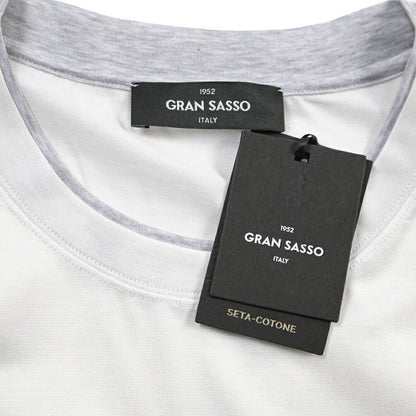 GRAN SASSO コットン100% クルーネック半袖Tシャツ ホワイト 50 | GUARDAROBA MILANO OFFICIAL STORE