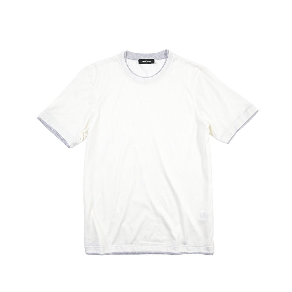 GRAN SASSO コットン100% クルーネック半袖Tシャツ ホワイト 50 | GUARDAROBA MILANO OFFICIAL STORE