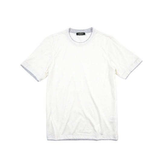 GRAN SASSO コットン100% クルーネック半袖Tシャツ ホワイト 50 | GUARDAROBA MILANO OFFICIAL STORE