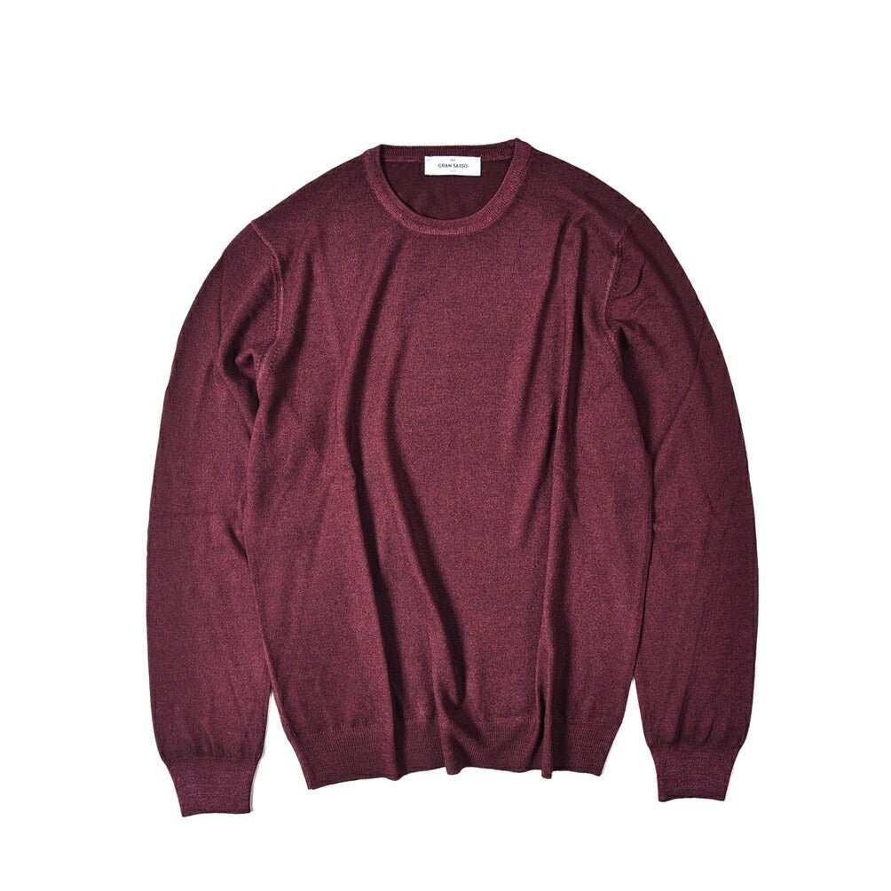 秋冬先行セール｜GRAN SASSO ヴァージンウールカシミヤ クルーネックニットセーター｜387910-E-56｜GUARDAROBA MILANO OFFICIAL STORE