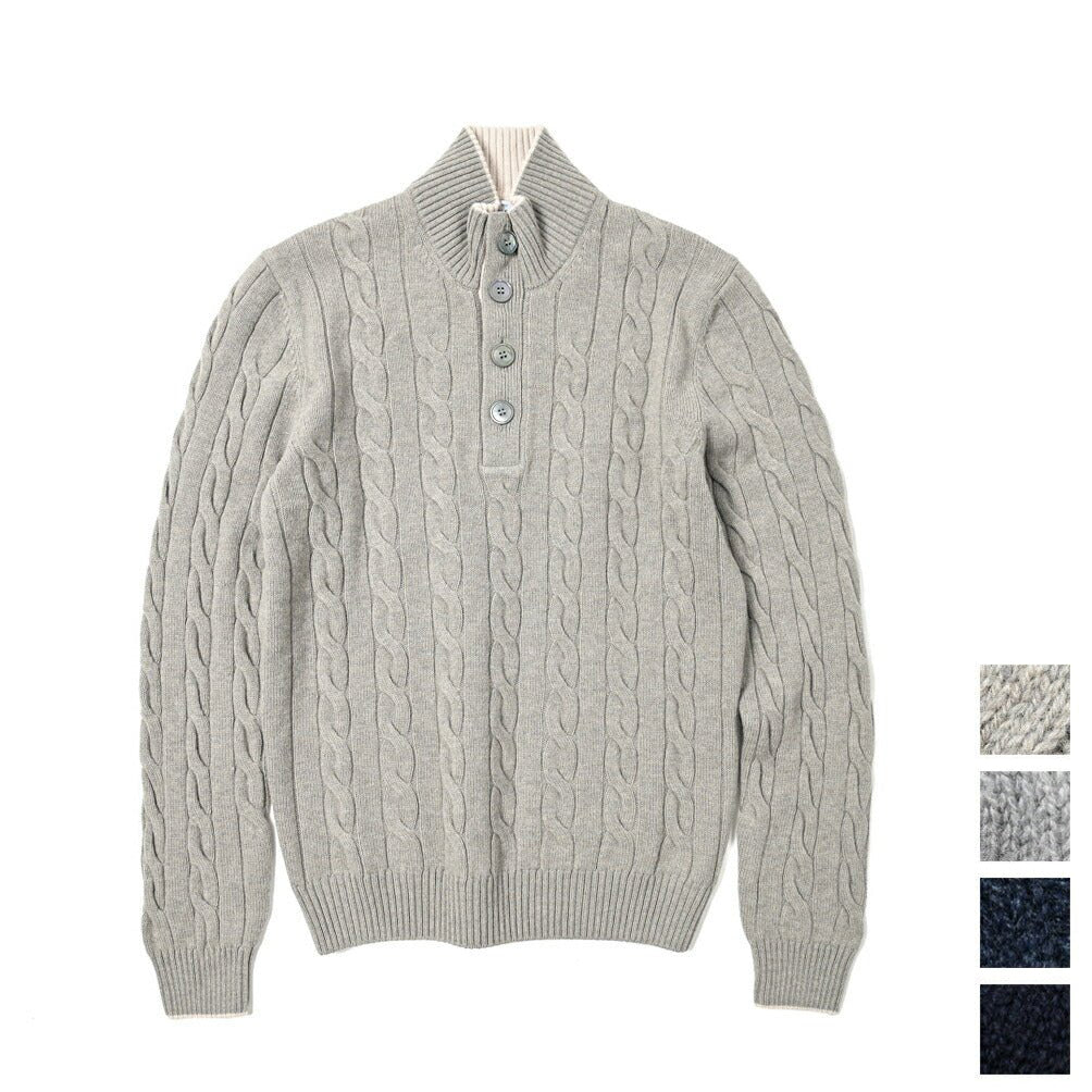 GRAN SASSO ヴァージンウールカシミヤ プルオーバーミドルゲージニットセーター｜399666 - A - 50｜GUARDAROBA MILANO OFFICIAL STORE