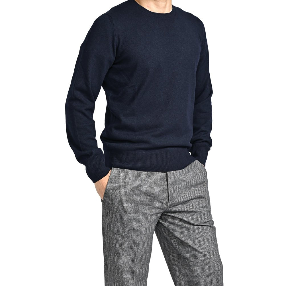 秋冬先行セール｜GRAN SASSO ウールビスコースカシミヤ クルーネックハイゲージニットセーター｜413596-46｜GUARDAROBA MILANO OFFICIAL STORE