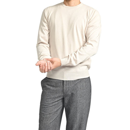 秋冬先行セール｜GRAN SASSO ウールビスコースカシミヤ クルーネックハイゲージニットセーター｜413638-46｜GUARDAROBA MILANO OFFICIAL STORE