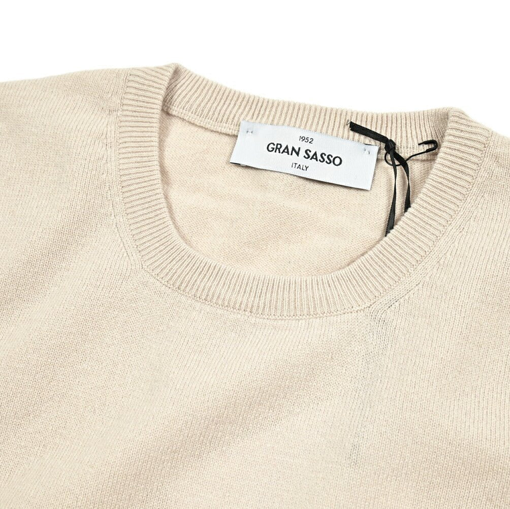 秋冬先行セール｜GRAN SASSO ウールビスコースカシミヤ クルーネックハイゲージニットセーター｜413638-46｜GUARDAROBA MILANO OFFICIAL STORE