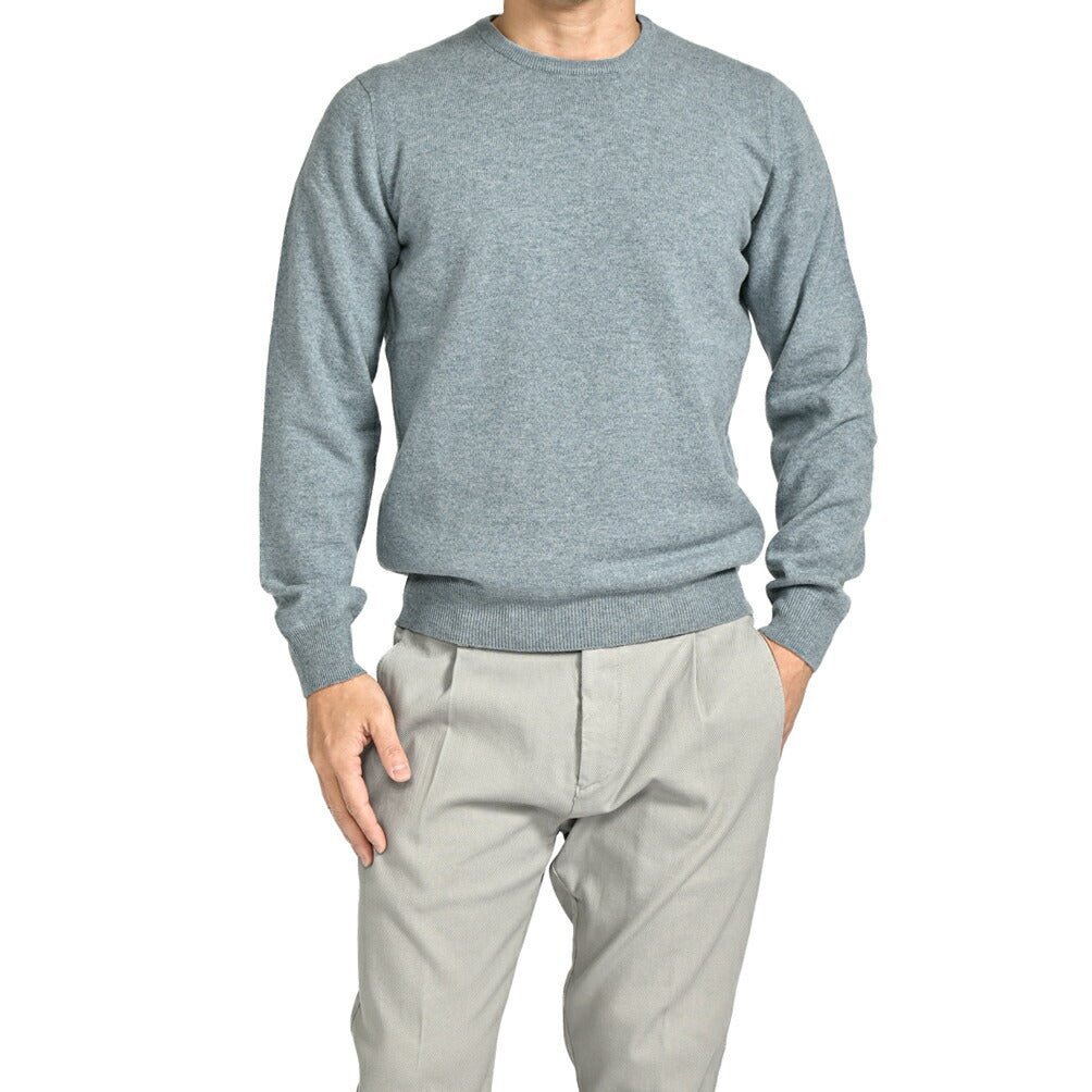 秋冬先行セール｜GRAN SASSO ウールビスコースカシミヤ クルーネックハイゲージニットセーター｜413868-A-46｜GUARDAROBA MILANO OFFICIAL STORE