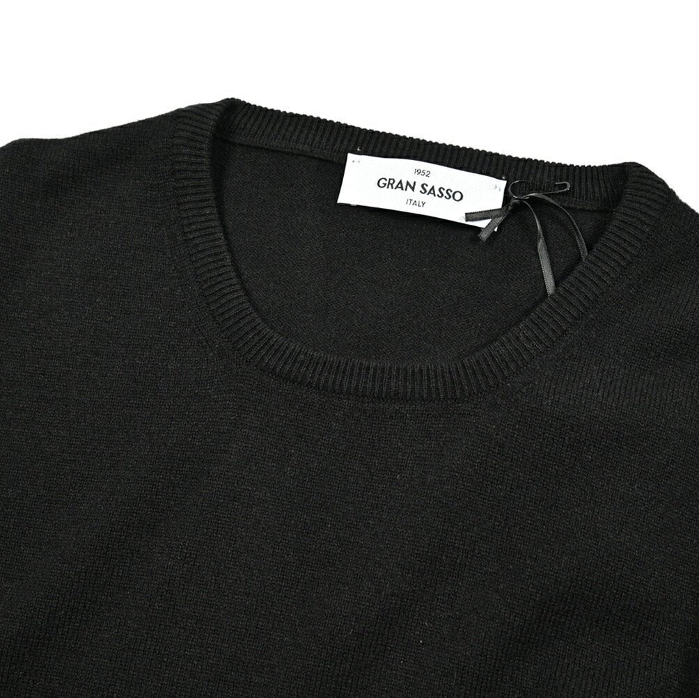 秋冬先行セール｜GRAN SASSO ウールビスコースカシミヤ クルーネックハイゲージニットセーター｜413868-A-46｜GUARDAROBA MILANO OFFICIAL STORE