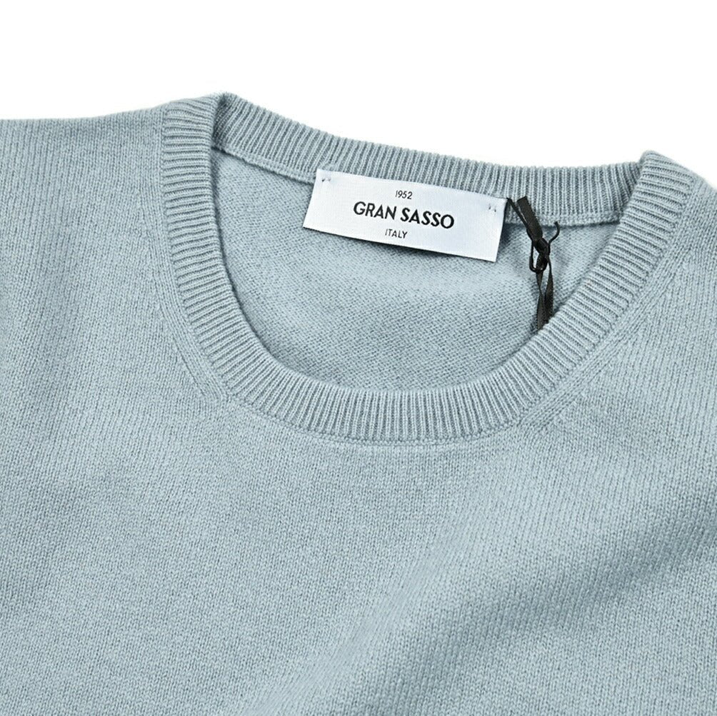 秋冬先行セール｜GRAN SASSO ウールビスコースカシミヤ クルーネックハイゲージニットセーター｜413868-A-46｜GUARDAROBA MILANO OFFICIAL STORE