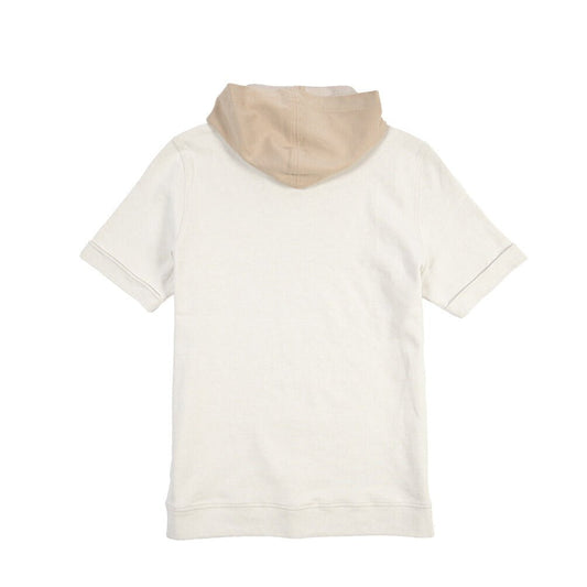 GRAN SASSO コットン 半袖プルオーバーフーディー ホワイト 50 | GUARDAROBA MILANO OFFICIAL STORE