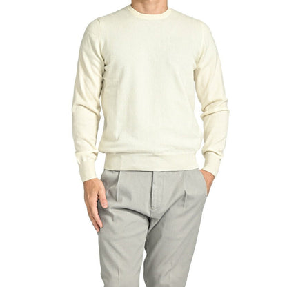 秋冬先行セール｜GRAN SASSO CASHMERE カシミヤ100% クルーネックハイゲージニットセーター｜413764-A-46｜GUARDAROBA MILANO OFFICIAL STORE