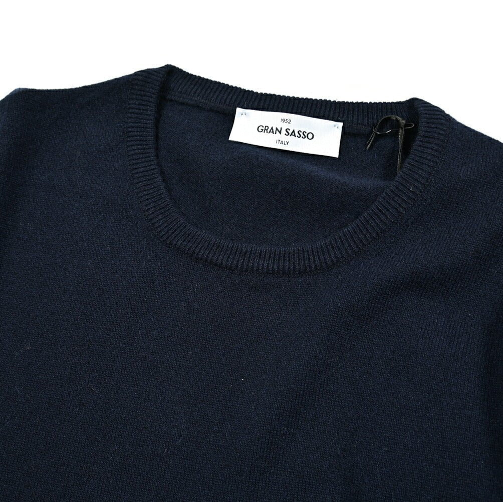 秋冬先行セール｜GRAN SASSO CASHMERE カシミヤ100% クルーネックハイゲージニットセーター｜413818-46｜GUARDAROBA MILANO OFFICIAL STORE