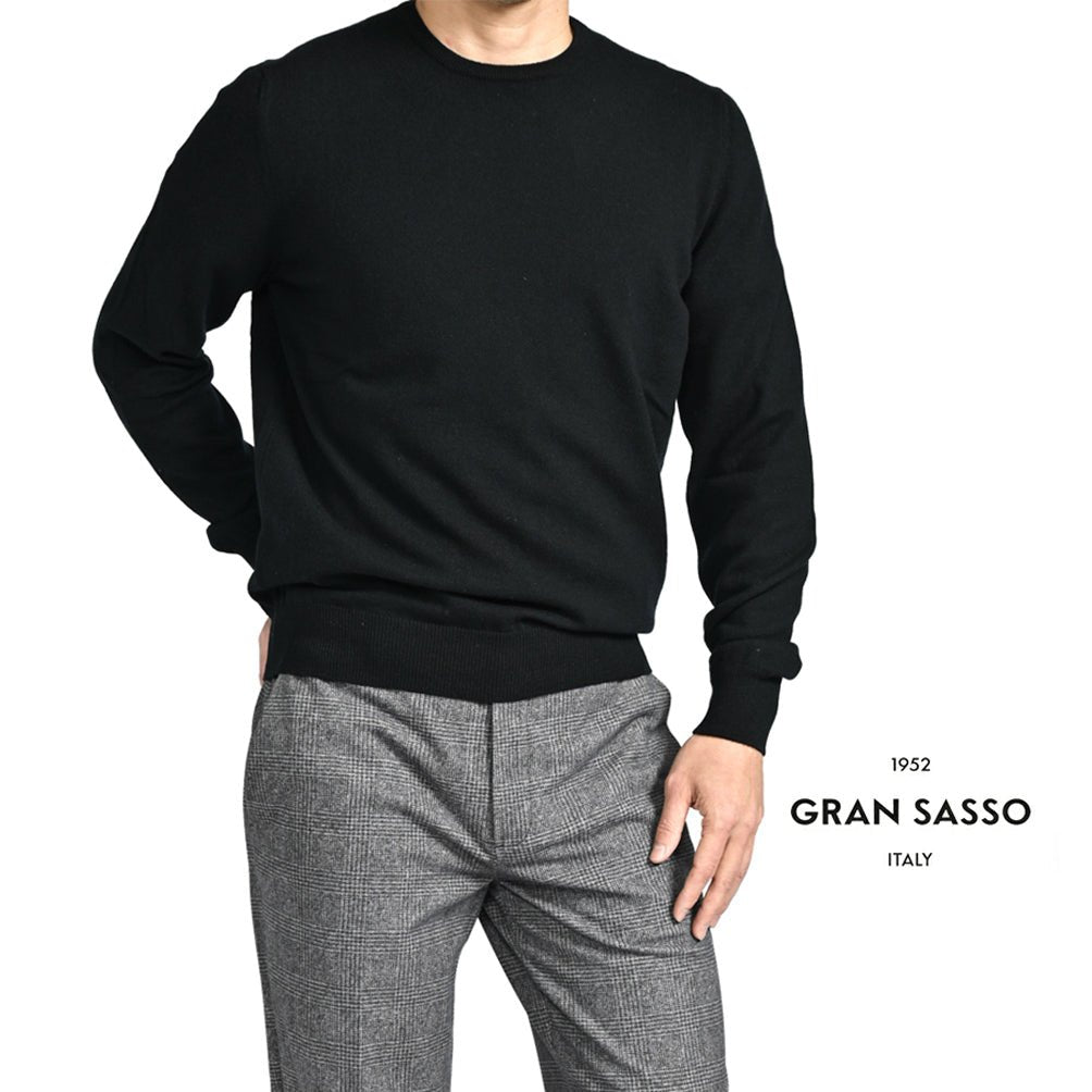 クーポン対象｜GRAN SASSO CASHMERE カシミヤ100% クルーネックハイゲージニットセーター / SLOWEAR｜GUARDAROBA MILANO OFFICIAL STORE