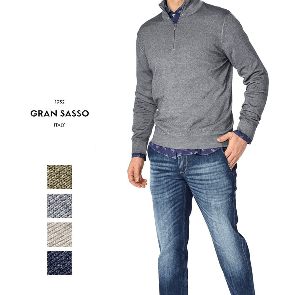 GRAN SASSO グランサッソ / ヴァージンウールカシミヤ ハーフ GRAN SASSO グランサッソ / ヴァージンウールカシミヤ ハーフ