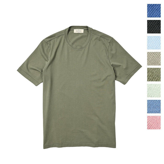 GRAN SASSO VINTAGE オーガニックコットン100% クルーネック半袖Tシャツ / SLOWEAR｜406139 - A - 46｜GUARDAROBA MILANO OFFICIAL STORE
