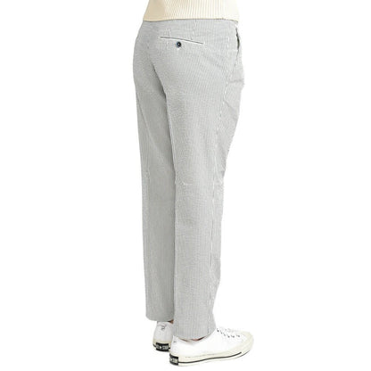 GTA “772” コットン100% シアサッカー スリムフィットワンタックパンツ グレー 46 | GUARDAROBA MILANO OFFICIAL STORE