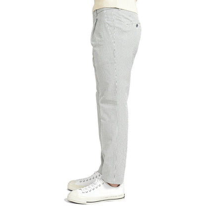GTA “772” コットン100% シアサッカー スリムフィットワンタックパンツ グレー 46 | GUARDAROBA MILANO OFFICIAL STORE
