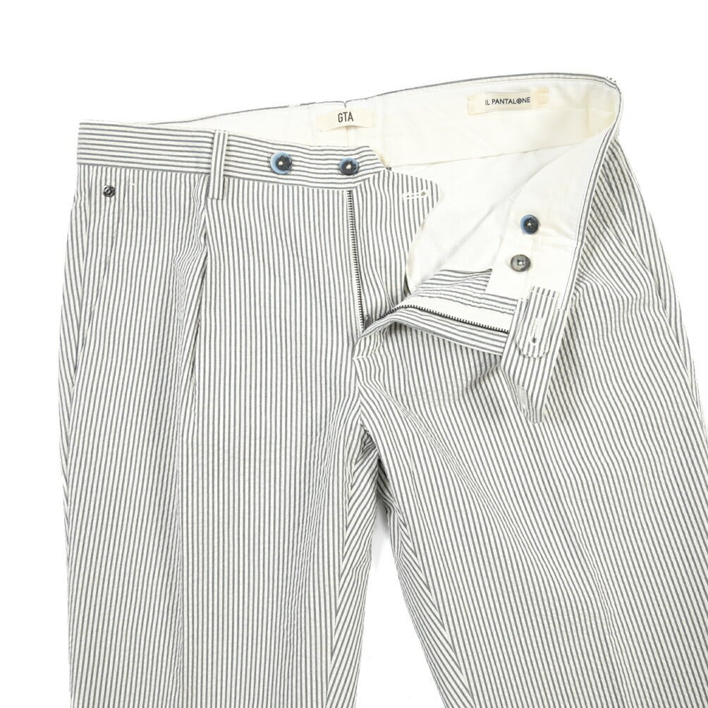 GTA “772 L” コットン100% シアサッカーパンツ / SLIM / メンズ グレー 46 | GUARDAROBA MILANO OFFICIAL STORE
