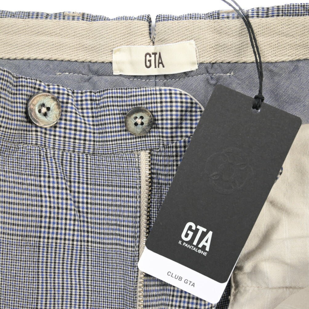 GTA “772 L” シアサッカー スリムフィットパンツ グレー 48 | GUARDAROBA MILANO OFFICIAL STORE