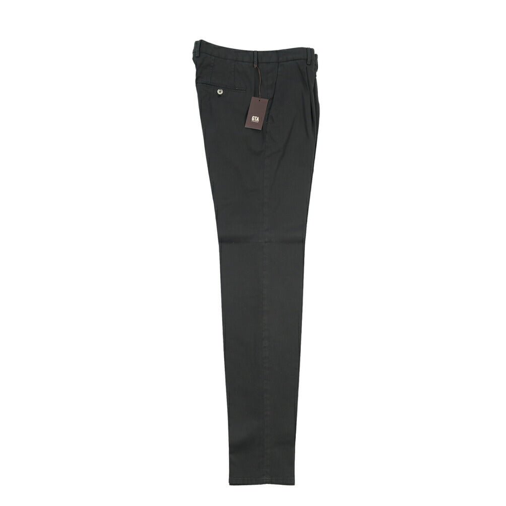 GTA “772 L” SLIM FIT ストレッチコットン ワンタックチノパンツ / SLIM FIT ダークネイビー 46 | GUARDAROBA MILANO OFFICIAL STORE