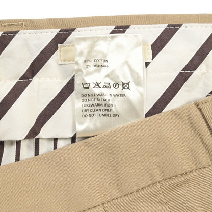 GTA “772 L” ストレッチコットン ワンタックチノパンツ / SLIM FIT ベージュ 46 | GUARDAROBA MILANO OFFICIAL STORE