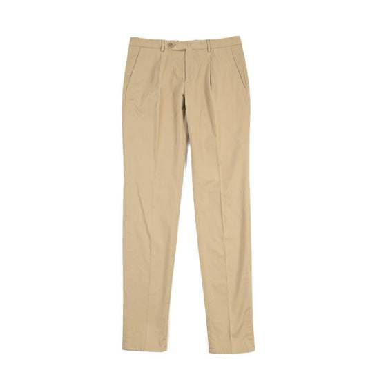 GTA “772 L” ストレッチコットン ワンタックチノパンツ / SLIM FIT ベージュ 46 | GUARDAROBA MILANO OFFICIAL STORE