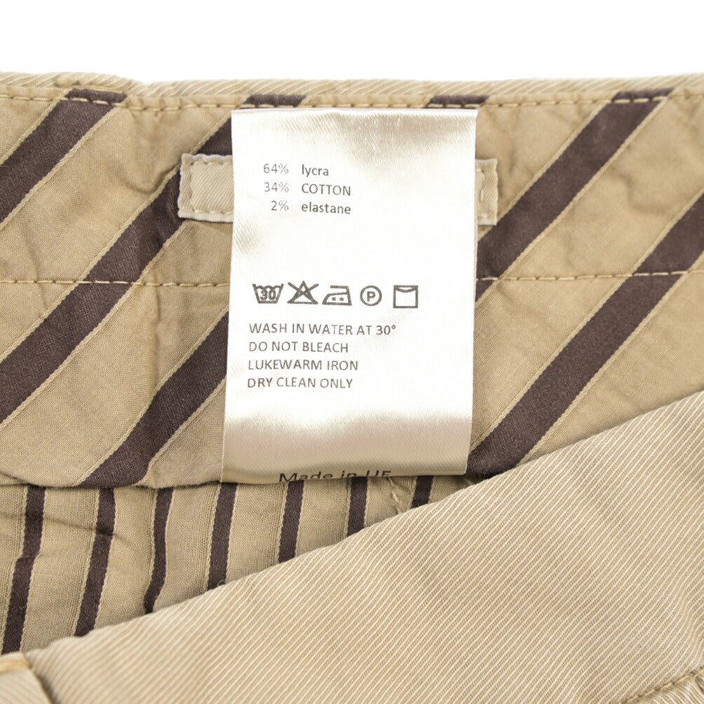 GTA “772” ストレッチコットン ワンタックスラックス / SLIM / メンズ ベージュ 54 | GUARDAROBA MILANO OFFICIAL STORE