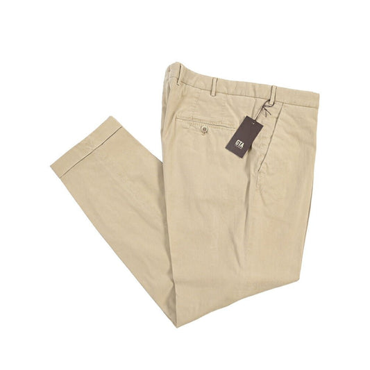 GTA “772” ストレッチコットン ワンタックスラックス / SLIM / メンズ ベージュ 54 | GUARDAROBA MILANO OFFICIAL STORE