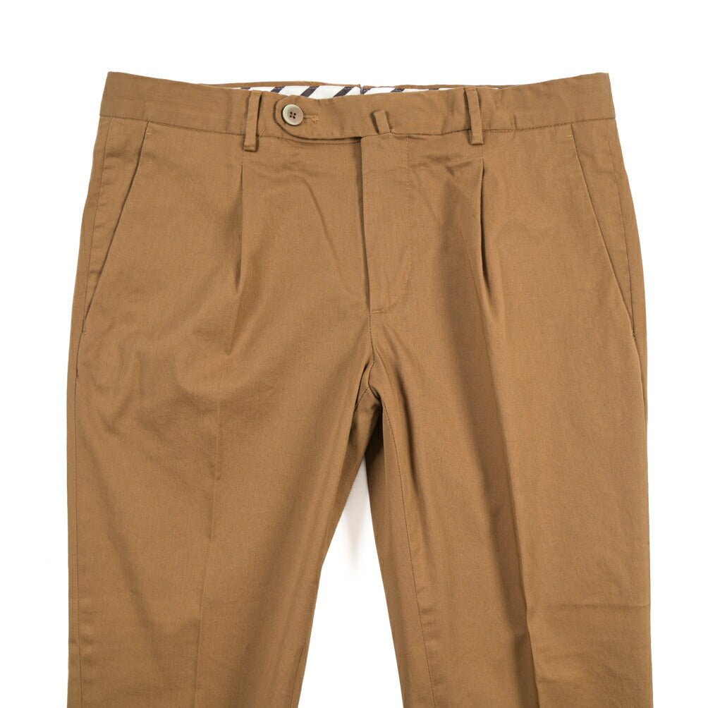 GTA “772” ストレッチコットン ワンタックチノパンツ / SLIM FIT ブラウン 46 | GUARDAROBA MILANO OFFICIAL STORE