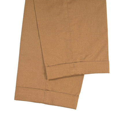 GTA “772” ストレッチコットン ワンタックチノパンツ / SLIM FIT ブラウン 46 | GUARDAROBA MILANO OFFICIAL STORE