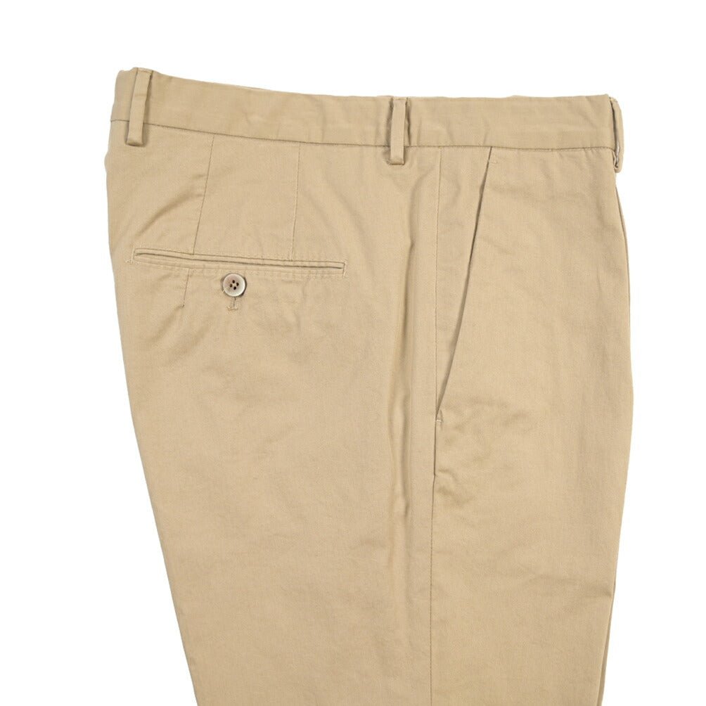 GTA “772” ストレッチコットン ワンタックチノパンツ / SLIM FIT ベージュ 46 | GUARDAROBA MILANO OFFICIAL STORE