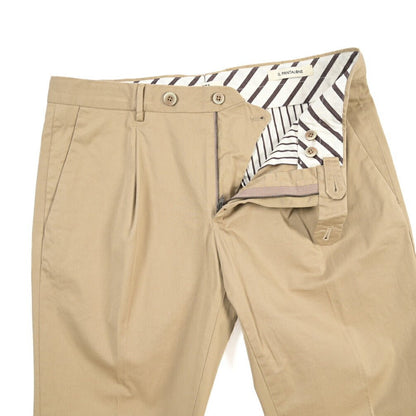 GTA “772” ストレッチコットン ワンタックチノパンツ / SLIM FIT ベージュ 46 | GUARDAROBA MILANO OFFICIAL STORE