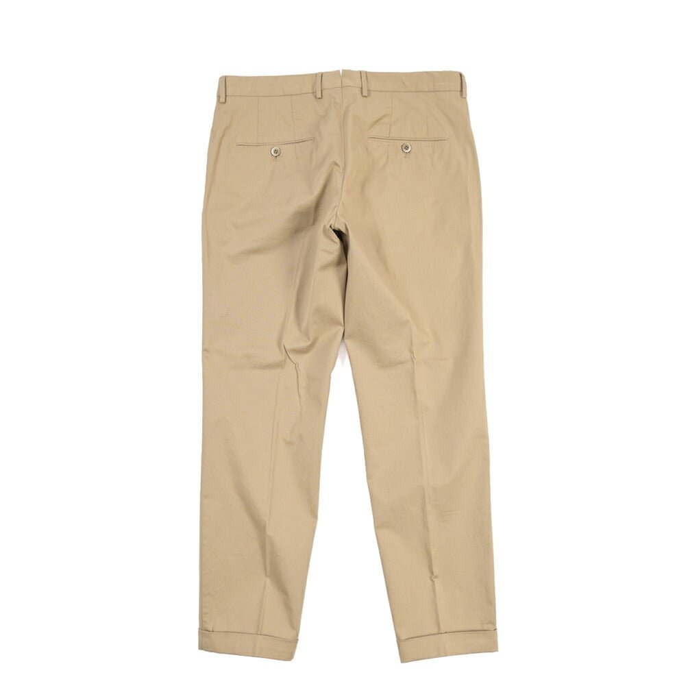 GTA “772” ストレッチコットン ワンタックチノパンツ / SLIM FIT ベージュ 46 | GUARDAROBA MILANO OFFICIAL STORE
