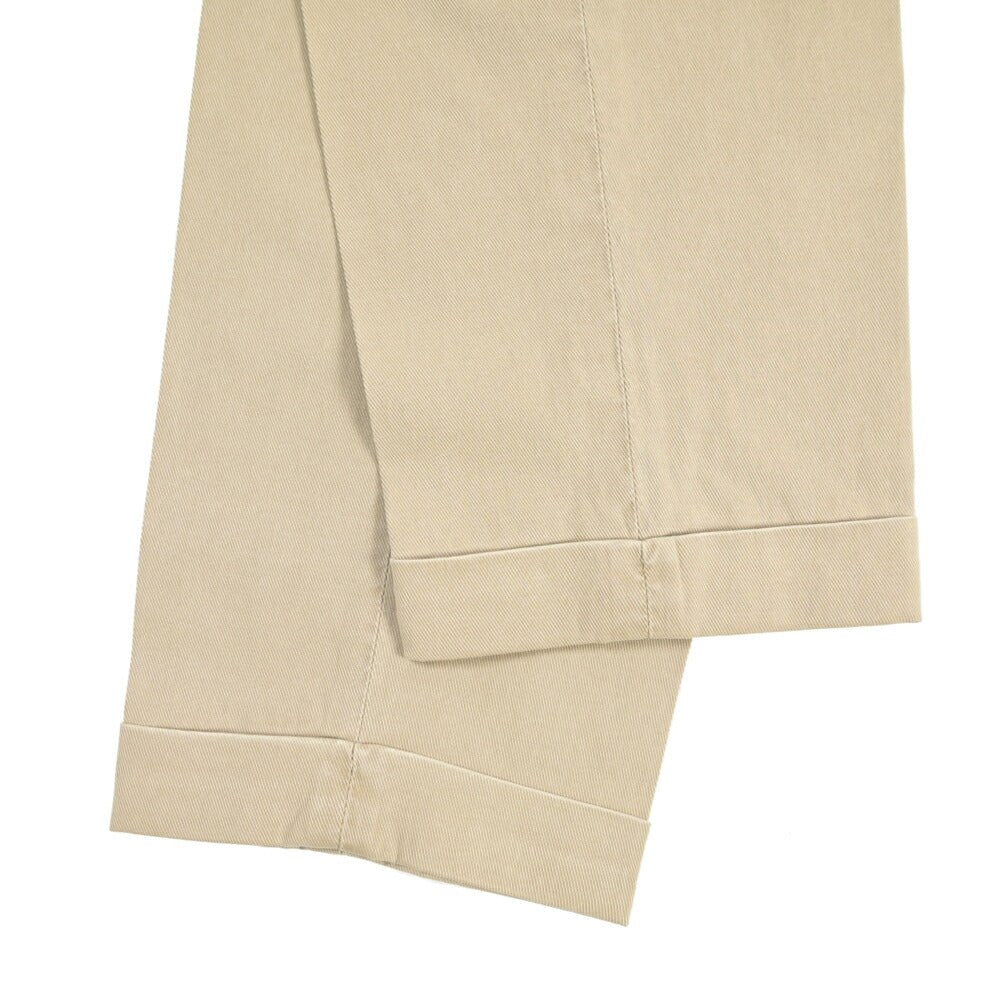 GTA “772” ストレッチコットン ワンタックチノパンツ / SLIM FIT ベージュ 46 | GUARDAROBA MILANO OFFICIAL STORE