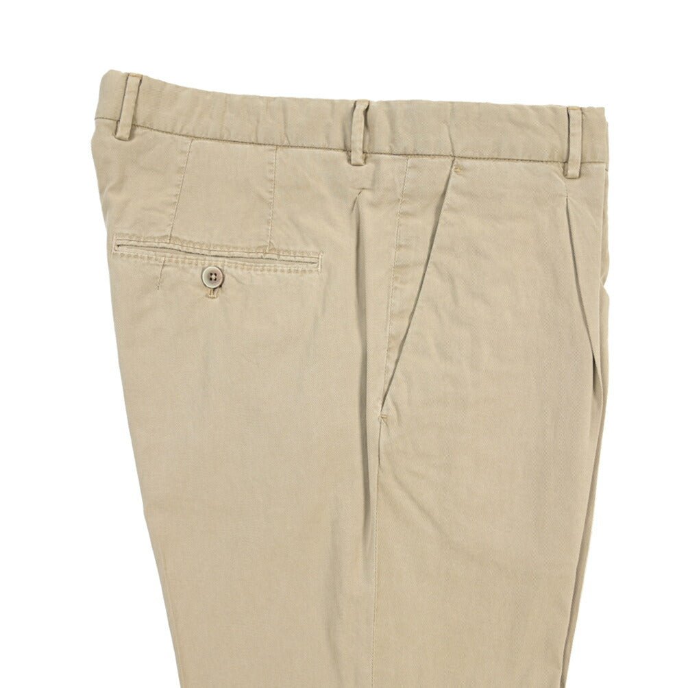 GTA “772” ストレッチコットン ワンタックチノパンツ / SLIM FIT ベージュ 46 | GUARDAROBA MILANO OFFICIAL STORE